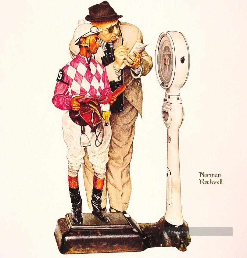 weighing in 1958 Norman Rockwell Oil Paintings